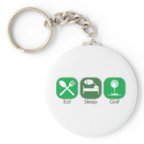 Eat Sleep Golf Key Chains