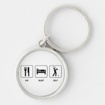 Eat Sleep Golf Keychain
