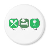 Eat Sleep Golf magnets by mariabellimages Eat Sleep Golf magnets