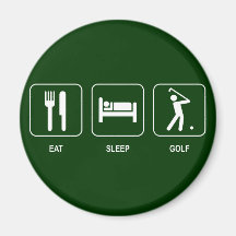Eat Sleep Golf Magnet