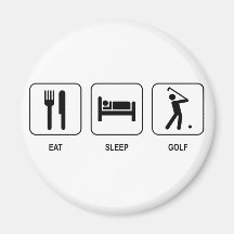 Eat Sleep Golf Magnet