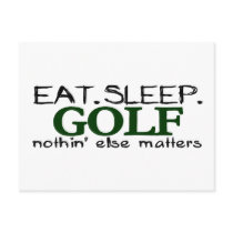 Eat Sleep Golf postcards