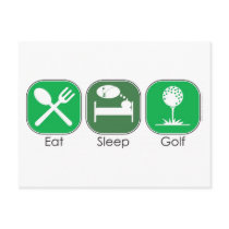 Eat Sleep Golf Post Cards