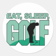 Eat Sleep Golf Sticker
