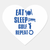 Eat sleep golf sticker
