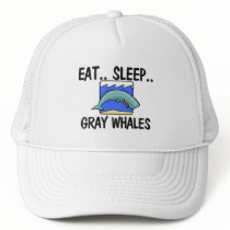 Eat Sleep GRAY WHALES hats by AnimalShirts Eat Sleep GRAY WHALES hats