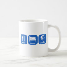 Eat Sleep Greece Coffee Mugs