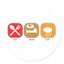 Eat Sleep Grill stickers