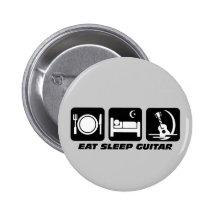 Eat sleep guitar buttons