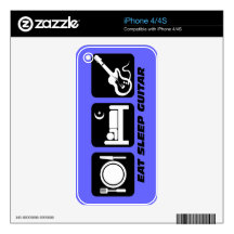 eat sleep guitar iPhone 4 decals