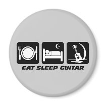 Eat sleep guitar refrigerator magnets