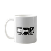 Eat sleep guitar mugs