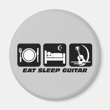 Eat sleep guitar refrigerator magnets