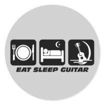 Eat sleep guitar stickers