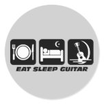 Eat sleep guitar stickers