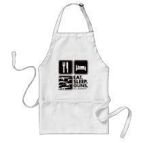 Eat Sleep Guns - Black aprons