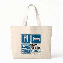 Eat Sleep Guns - Blue bags