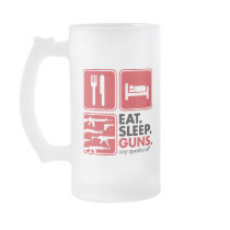 Eat Sleep Guns - Red mugs by visualnewbie Eat Sleep Guns - Red mugs