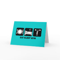 eat sleep gym card