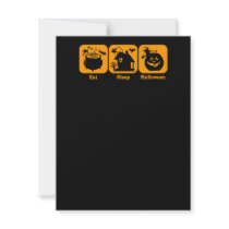 Eat Sleep Halloween invitations by pinkinkart Eat Sleep Halloween invitations