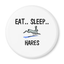 Eat Sleep HARES magnets by AnimalShirts Eat Sleep HARES magnets