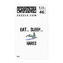 Eat Sleep HARES postage