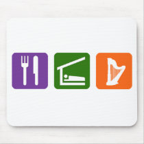 Eat Sleep Harp Mouse Pads