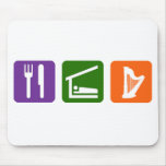 Eat Sleep Harp mousepads