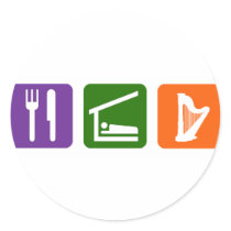 Eat Sleep Harp Stickers