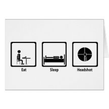 Eat, Sleep, Headshot - FPS Gamer Card