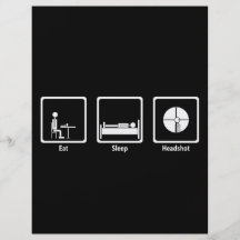 Eat, Sleep, Headshot - FPS Gamer Personalized Flyer