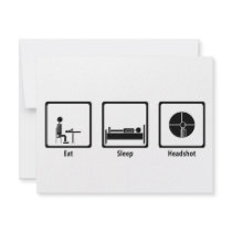 Eat, Sleep, Headshot - FPS Gamer invitations