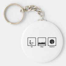 Eat, Sleep, Headshot - FPS Gamer Keychains