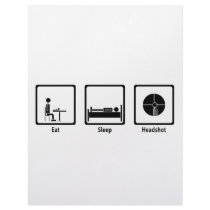 Eat, Sleep, Headshot - FPS Gamer Letterhead Template