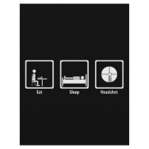 Eat, Sleep, Headshot - FPS Gamer Letterhead Design