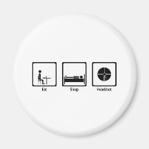 Eat, Sleep, Headshot - FPS Gamer Magnet
