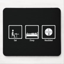 Eat, Sleep, Headshot - FPS Gamer Mouse Pads