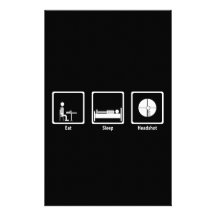 Eat, Sleep, Headshot - FPS Gamer Stationery Design