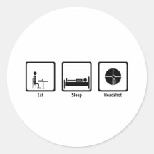 Eat, Sleep, Headshot - FPS Gamer Sticker