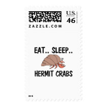 Eat Sleep HERMIT CRABS postage
