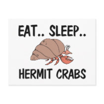 Eat Sleep HERMIT CRABS postcards