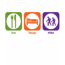 Eat Sleep Hike T-shirt by 1000suns