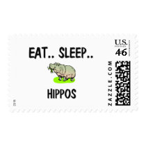 Eat Sleep HIPPOS postage