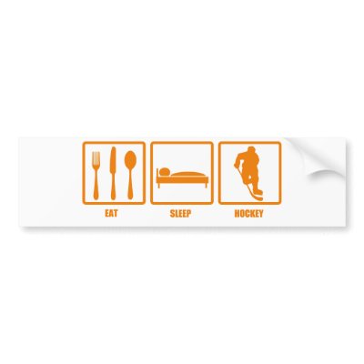 Eat Sleep Hockey Bumper Sticker by eatsleep