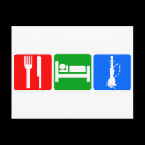 Eat,Sleep,Hookah postcards