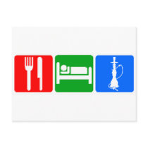 Eat,Sleep,Hookah postcards