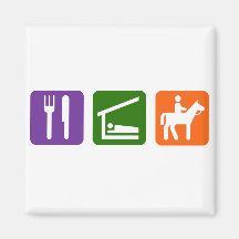 Eat Sleep Horseback Riding Magnet