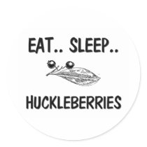 Eat Sleep HUCKLEBERRIES stickers by foodshirts Eat Sleep HUCKLEBERRIES stickers