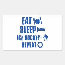 Eat sleep Ice hockey Rectangular Stickers
