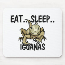 Eat Sleep IGUANAS Mouse Mat